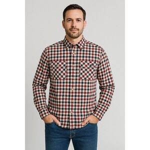 Dickies Shirt Mens M Long Sleeve Button Up Flannel Check Chest Pockets‎ Workwear